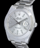 Rolex Datejust 41 Argento Oyster 116300 Silver Lining